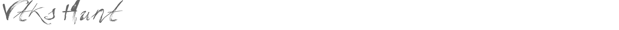 Sample characters Vtks Hunt Font